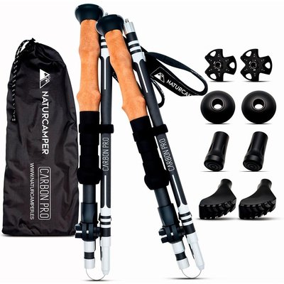 Wanderstöcke Carbon Faltbar 100-120 cm Korkgriff Trekkingstöcke Damen Herren S-M