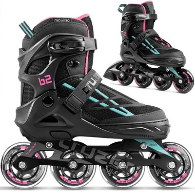 Kinder Fitness Inline-skates Inliner Cruzer B2 Größe M Minze-Rosa
