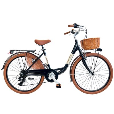 Damen-Citybike Dolce Vita by Canellini VENERE 26" mit korb - Schwarz
