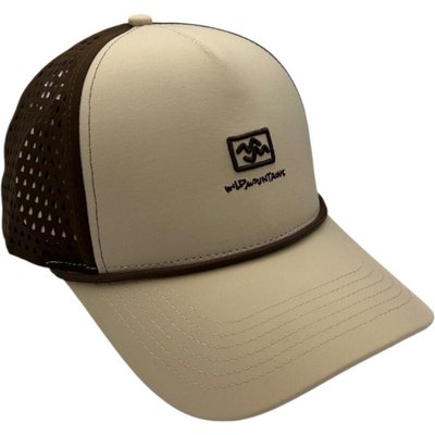Bestickte Trucker-Kappe in Beige