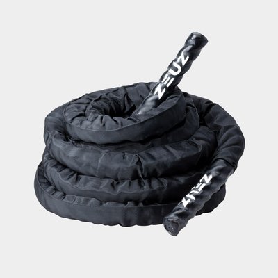ZEUZ Premium 9 Meter Battle Rope inkl. Nylon Sleeve & Befestigungsset