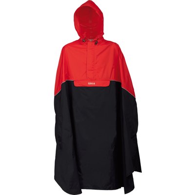 Unisex Regenponcho TRENTO Rot/Charcoal