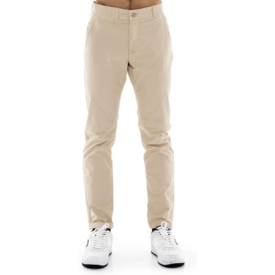 Leone Easy Herren-Twill-Chinohose mit Gürtelschlaufen