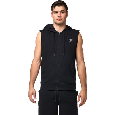 Leone Sportlicher ärmelloser Herren-Kapuzenpullover mit Reißverschluss