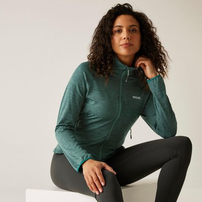 Harpten Leichtes Fleece mit Kapuze und durchgehendem Reißverschluss für Damen