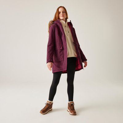 Sabinka Lang geschnittene Wasserdichte Isolierte Kapuzenjacke für Damen