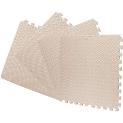 Kinder Gymnastik Puzzlematte EVA Schaumstoff X-star 4er 60x60 cm Beige