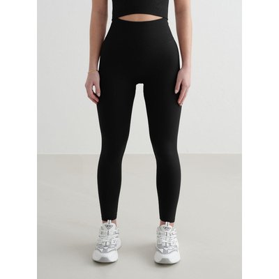 Damen Leggings Nahtlos Hochgeschnitten squat proof Petite Shape Schwarz