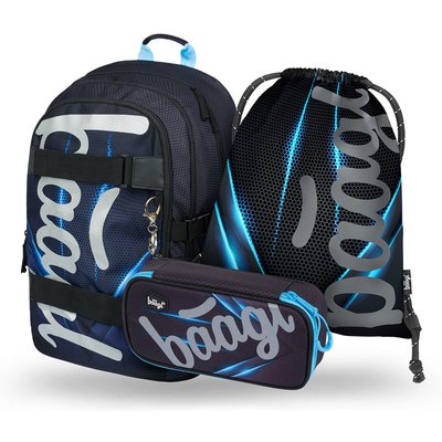 Skate Bluelight Rucksack-Set 3tlg: Rucksack, Federmäppchen, Turnbeutel