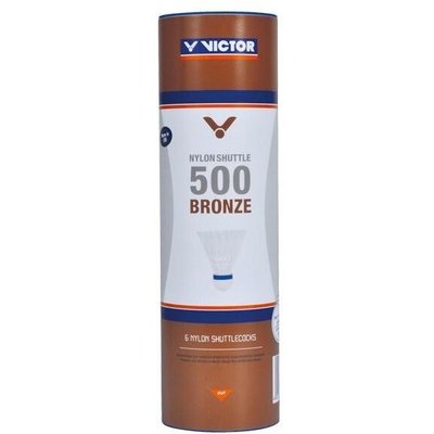 VICTOR Badmintonball Nylon 500 blau/gelb (6er Dose)