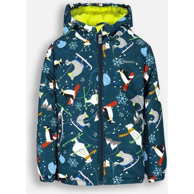 Jungen Skijacke mit Kapuze ZL4 dunkelblau