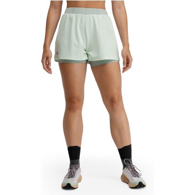 Women Hiking ’s 2-in-1 trail running shorts Araroa Mint Green