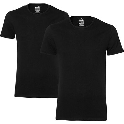 2 er Pack Puma Basic Crew T-Shirt Men Herren Unterhemd Rundhals