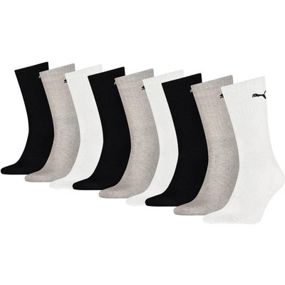 Unisex-Sportsocken - 9 Paar - Grau/Weiß/Schwarz