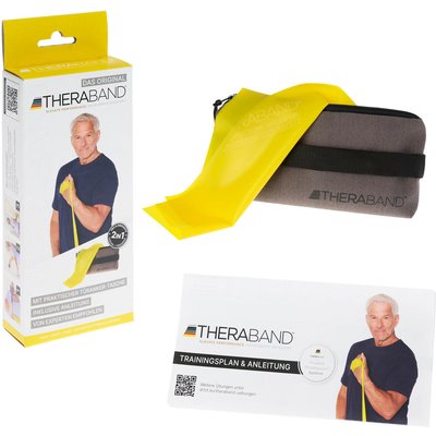 Fitnessband 2,5 m in Reißverschlusstasche Gelb Leicht Fitness / Krafttraining
