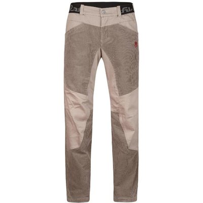 Rafiki-Kletterhose Ledge braun, elastischer Baumwollstoff, Knieformen