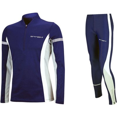 Herren Winter Fleece Thermallaufset (2-tlg.) Laufshirt Langarm + Laufhose Lang