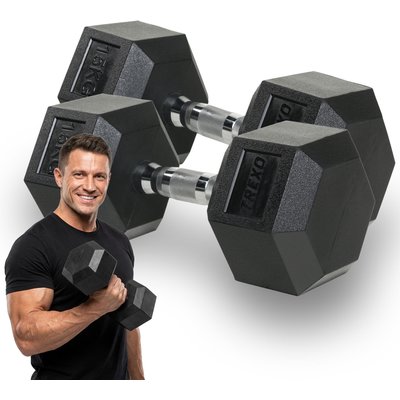 XTREXO Hex gummierte Hantel 15 kg