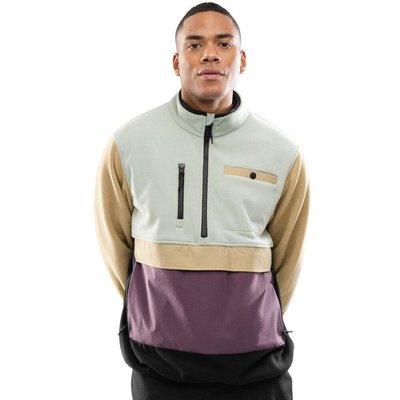 Men 's half-zip fleece pullover Vinicunca Olive Green Green