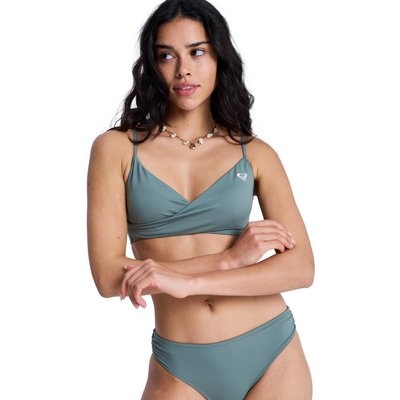 Bralette-Bikinioberteil SOLID ESSENTIALS WRAP BRA Grün Frauen