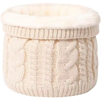 Schlauchschal Loop mit Fleecefutter Superwarm Beige Schal Ski Wandern