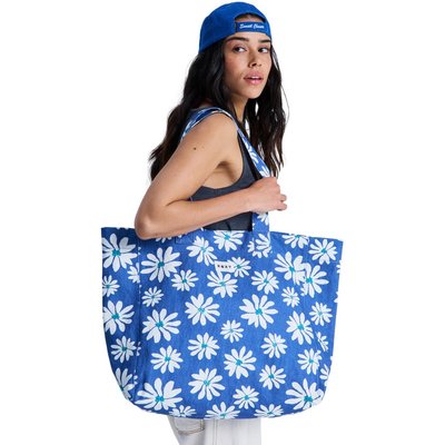 Große Tragetasche ANTI BAD VIBES Blau Frauen