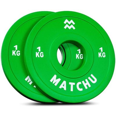 Mini Hantelscheiben 2er Set - 1 kg ø 50mm - Bumper Plates - Fractional Plates