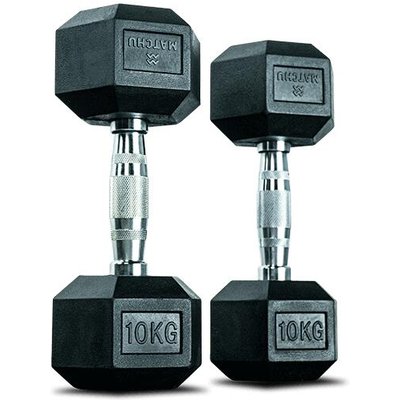 Hantel Hexagon Set – 2 x 10 kg – Dumbbell Set - Kurzhantel Set