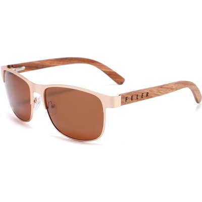 Sonnenbrille aus Holz Feler 2515-2 Unisex, Größe 55 mm