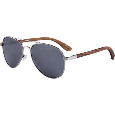 Sonnenbrille Feler 1705M-2 - SILVER Polarisiert aus Holz Unisex 54 mm