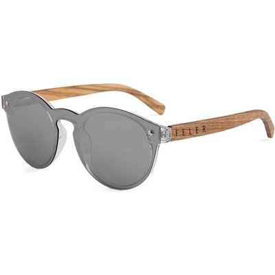Sonnenbrille Feler 1502M-2 - SILVER Polarisiert aus Holz Unisex 52 mm