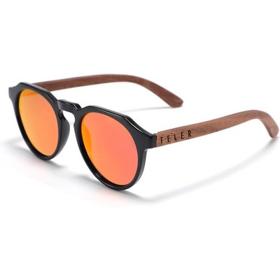 Sonnenbrille aus Holz Feler 2526M-5 Unisex, Größe 43 mm
