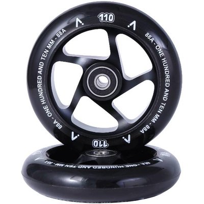 Stunt Scooter Rollen 110mm Superlight Schwarz - 2er Set
