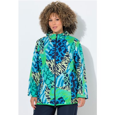 Damen Funktions-Regenjacke Animalmuster Reflektor Packsack