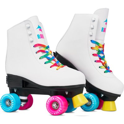 Klassische Retro Verstellbare Rollschuhe Iris Weiß