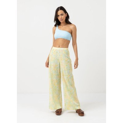 Magnolia Floral - Weite Damenhose mit weitem Bein