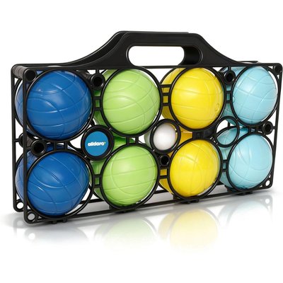 Boccia Set 9-teilig – buntes Wurfspiel für Kinder ab 3 Jahren mit Tragekorb
