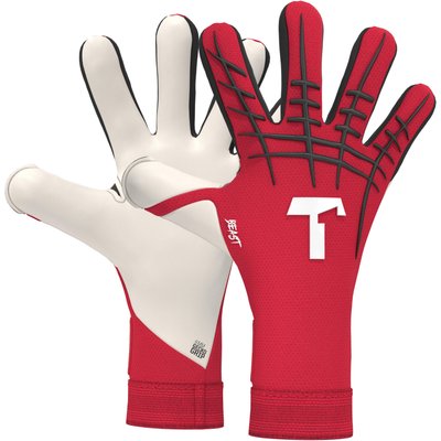 Torwarthandschuhe für Erwachsene Red Beast 3.0 mit Fingerschutz