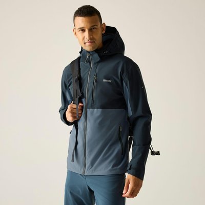 Bosfield Herren-Wanderjacke mit Kapuze und Einsätzen, wasserdicht