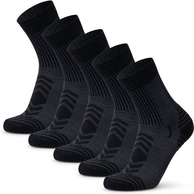 Wandersocken 5er Pack Leicht Merinowolle Atmungsaktiv Warm