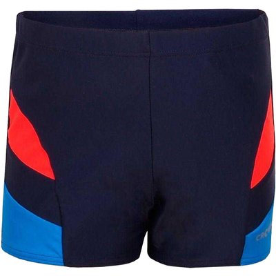 "Lenny" Badeslips (Kinder) für Jungen Dunkles Marineblau/Blau/Orange