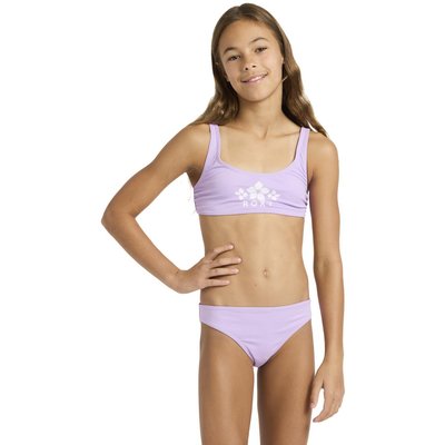 Zweiteiliges Bralette-Bikini-Set SOLID ACTIVE SET Lila Mädchen 6-16