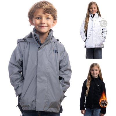 3in1 Smart Jacket - Reflektierende Jacke mit Fleece Zipp-In für Jungen & Mädchen