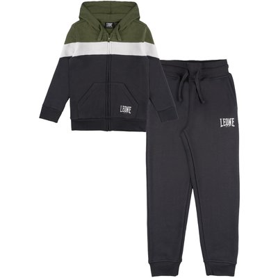 Leone 1947 Color Block Kinder Winter Trainingsanzug mit Kapuze, Reißverschluss