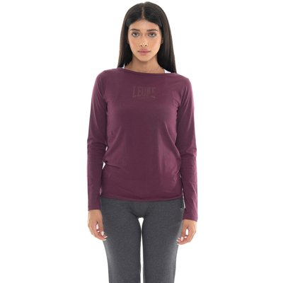 Langärmliges Damen-T-Shirt mit Leone 1947 Never Without-Aufdruck