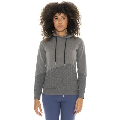 Winter-Kapuzenpullover für Damen mit geflochtenen Einsätzen von Leone 1947 Braid