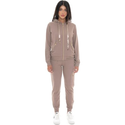 Leone 1947 Chic Tones Damen Winter-Trainingsanzug mit Kapuze und Reißverschluss