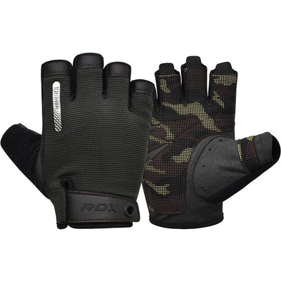 FITNESS-TRAININGSHANDSCHUHE T2 HALF BRAUN-S