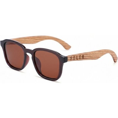 Sonnenbrille aus Holz Feler 2510-2 Unisex, Größe 59 mm