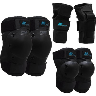 K2 Prime Damen Skate Protektoren Set 3 Stk. - XL - Schwarz/Petrol
